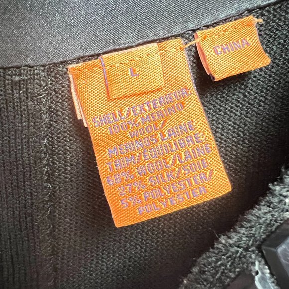 Tory Burch Jet Embellished Shift Mini Dress 100% Merino Wool Black Women Size L - Picture 5 of 8